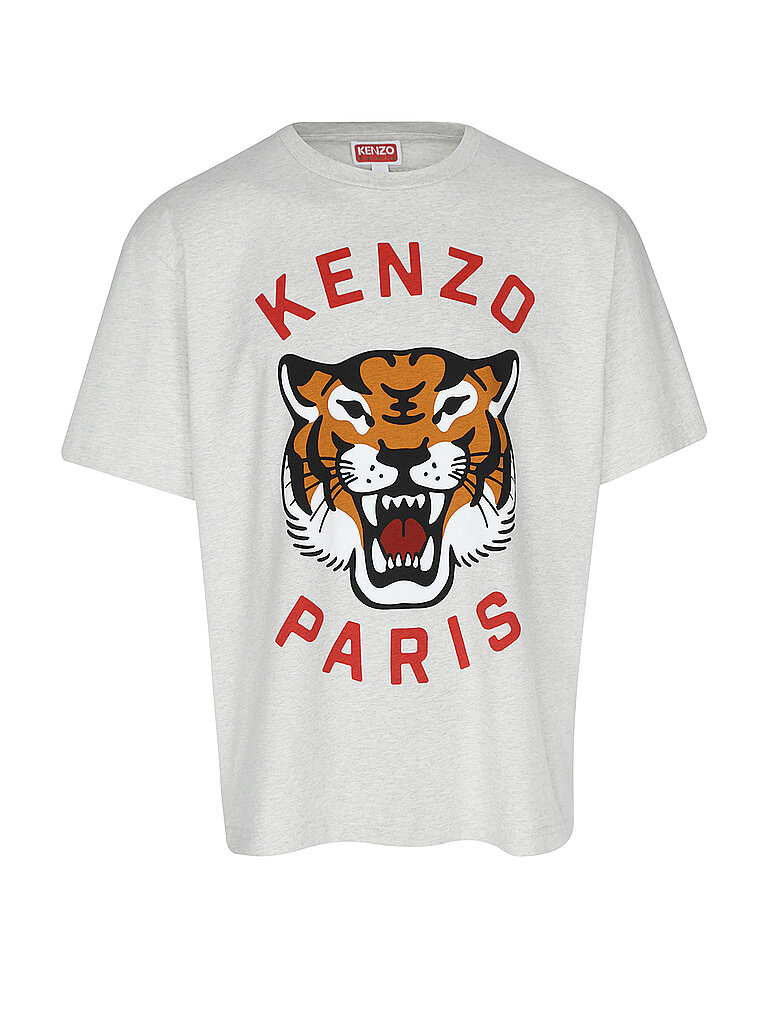 KENZO T-Shirt LUCKY TIGER  hellgrau | L von Kenzo