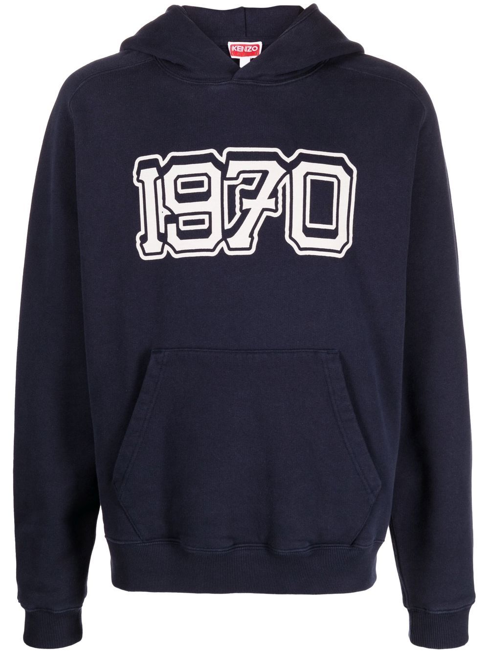 Kenzo 1970-print detail hoodie - Blue von Kenzo
