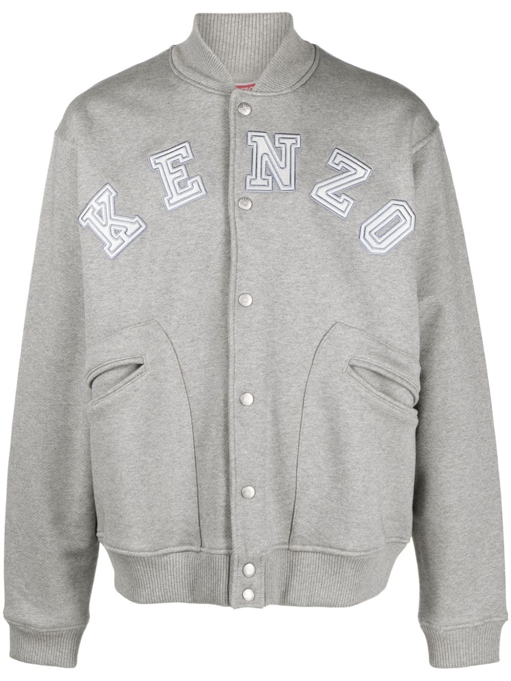 Kenzo Academy logo-embroidered bomber jacket - Grey von Kenzo