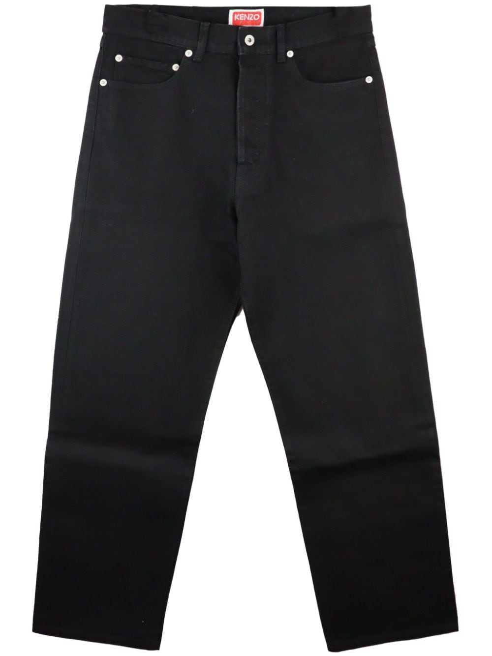 Kenzo Asagao mid-rise straight-leg jeans - Black von Kenzo