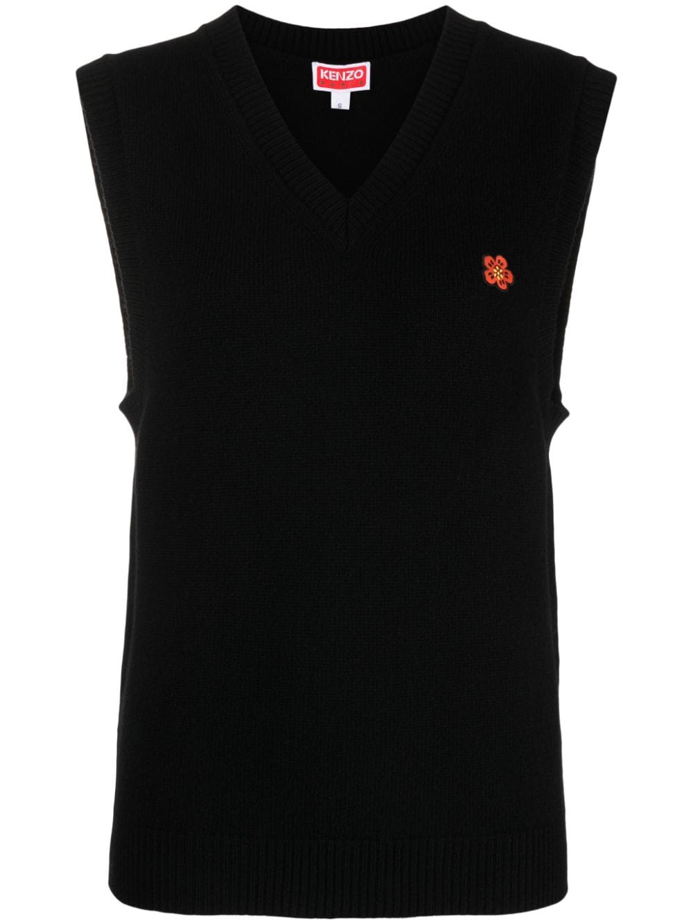 Kenzo Boke Flower-embroidery wool vest - Black von Kenzo