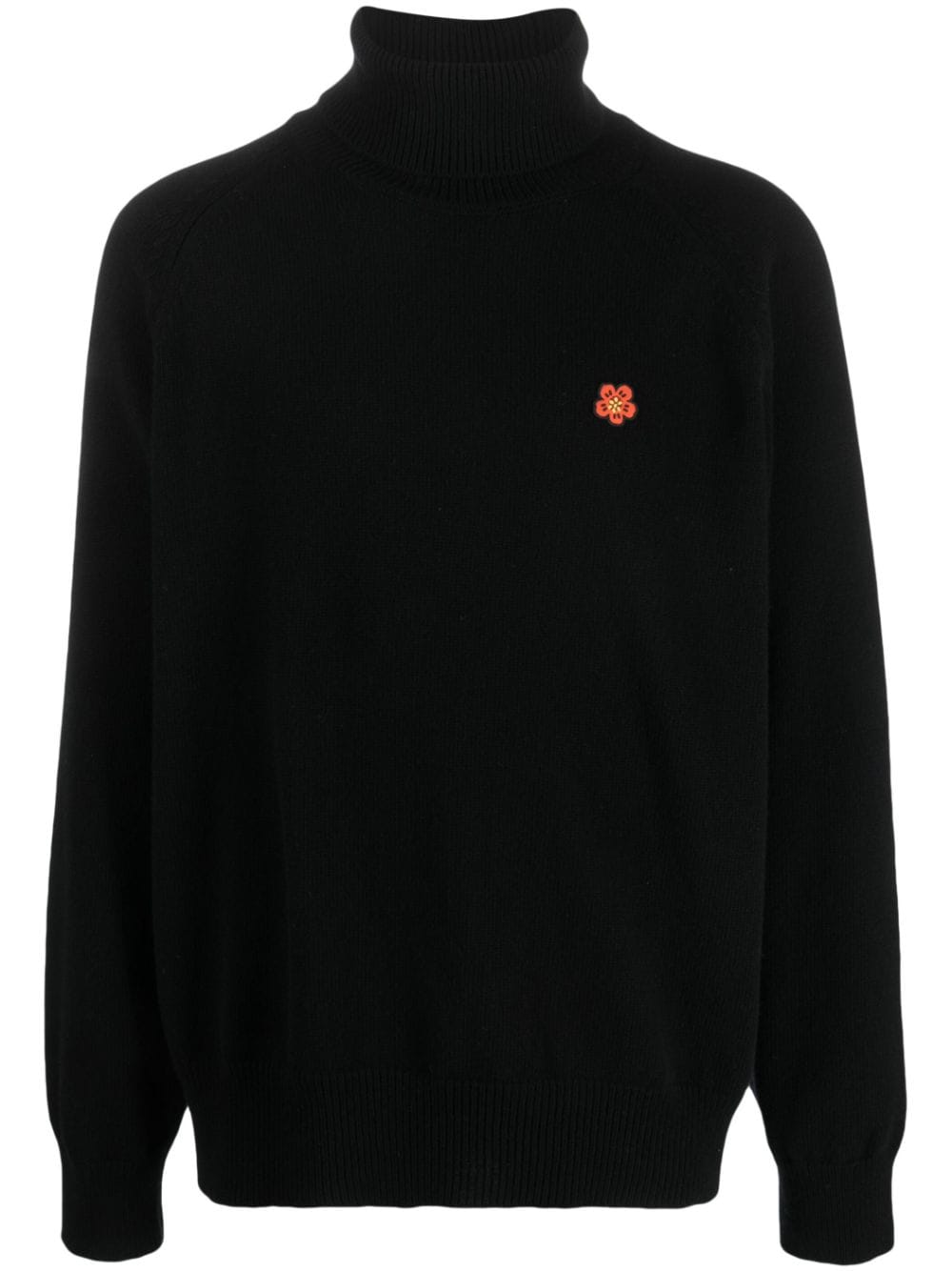 Kenzo Boke Flower-patch wool jumper - Black von Kenzo