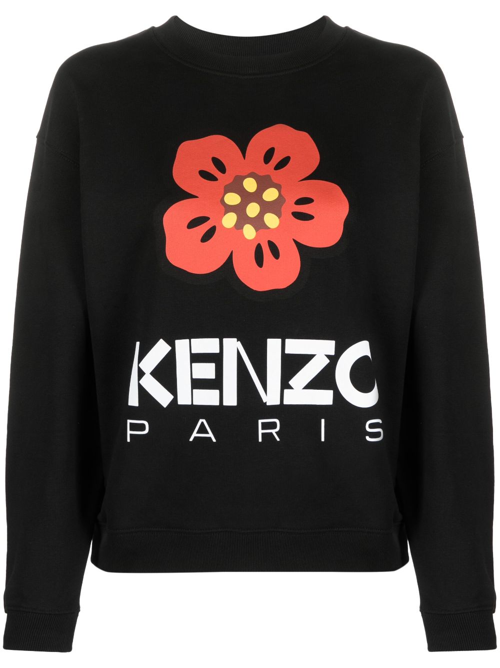 Kenzo Boke-print cotton sweatshirt - Black von Kenzo