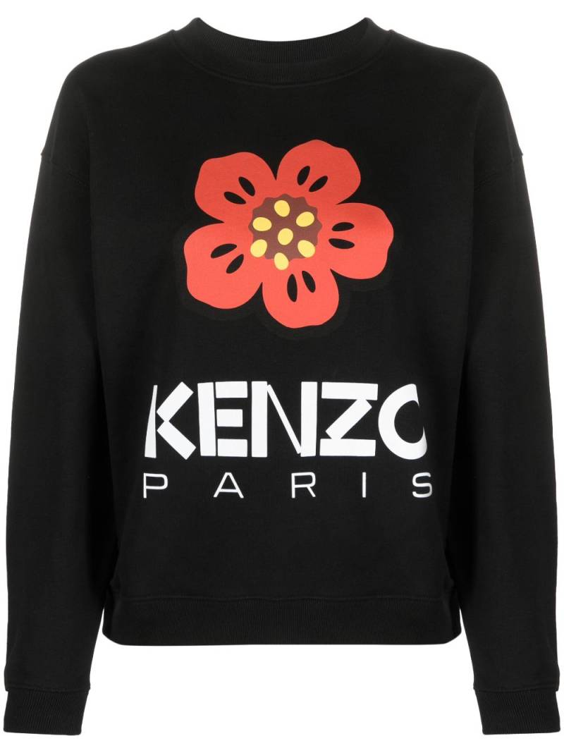 Kenzo Boke-print cotton sweatshirt - Black von Kenzo