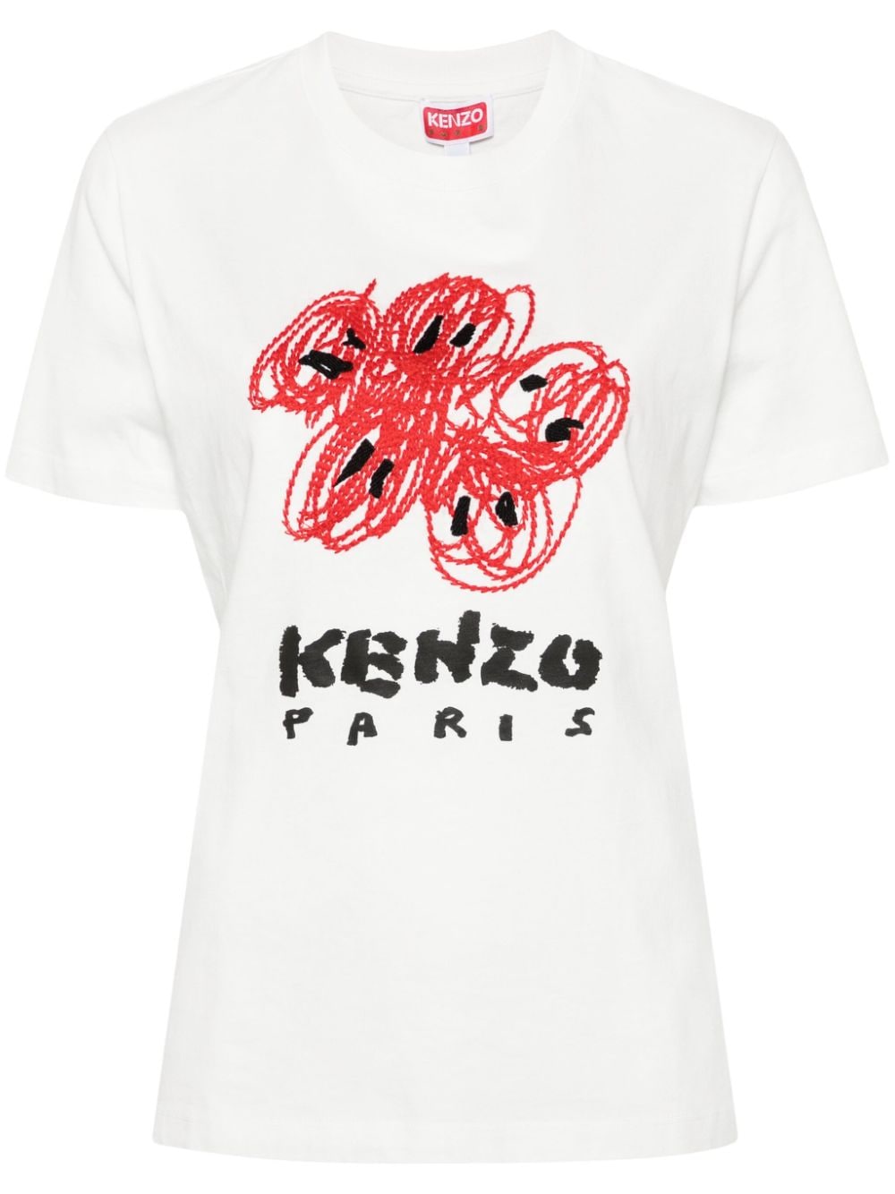 Kenzo Drawn Varsity cotton T-shirt - White von Kenzo