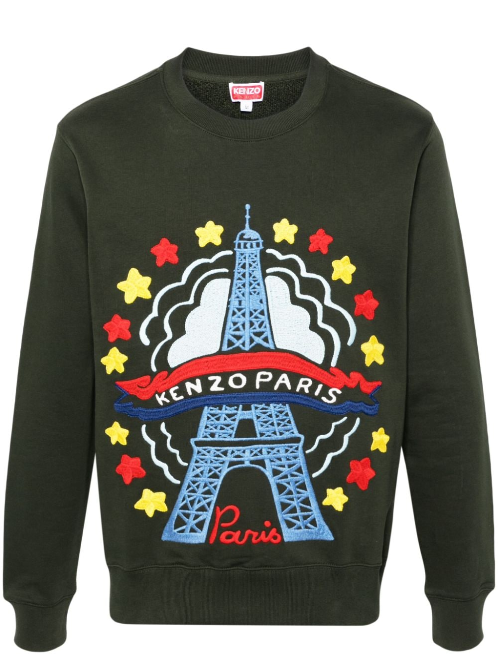 Kenzo Drawn Varsity cotton sweatshirt - Green von Kenzo