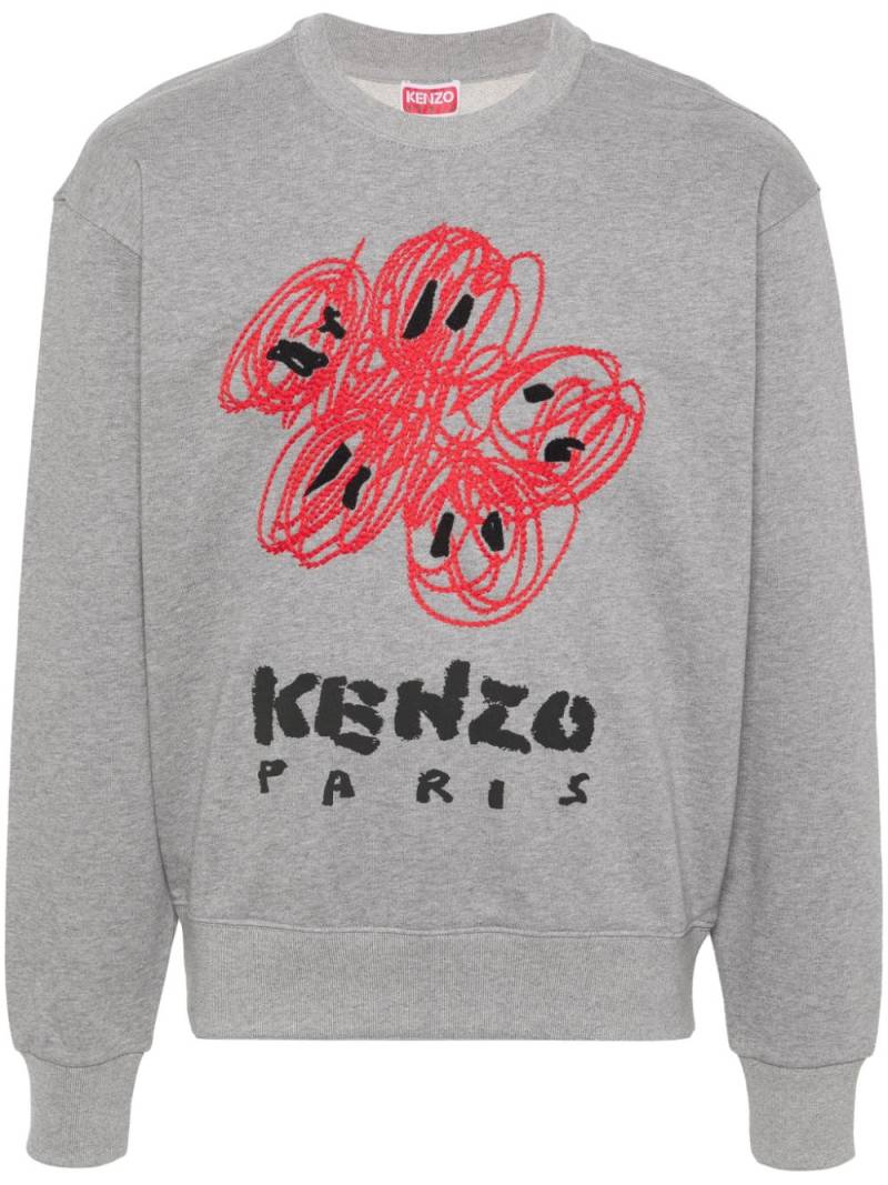Kenzo Drawn Varsity cotton sweatshirt - Grey von Kenzo