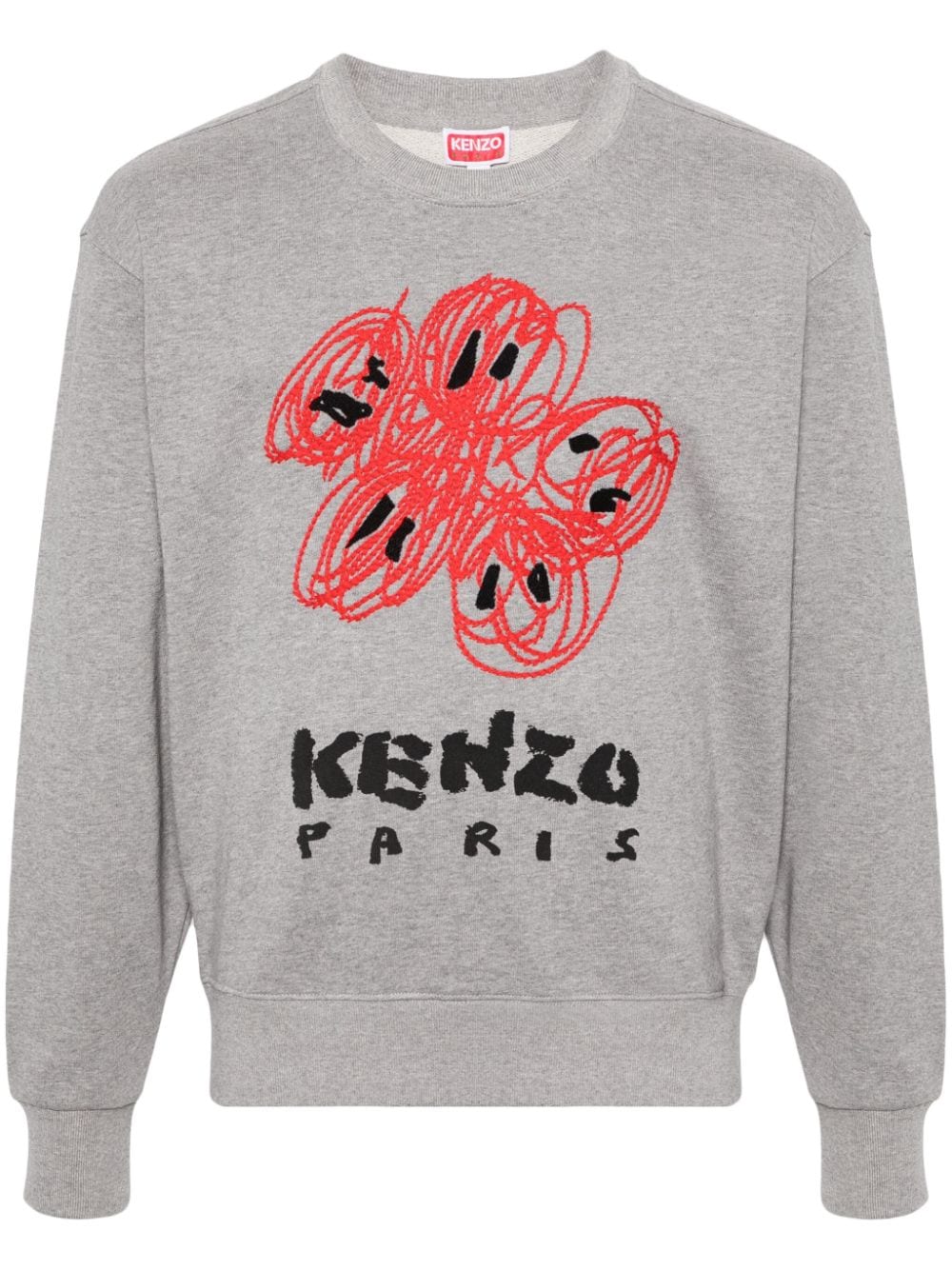 Kenzo Drawn Varsity cotton sweatshirt - Grey von Kenzo