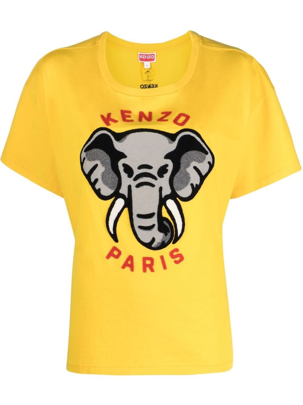 Kenzo Elephant-embroidered T-shirt - Yellow von Kenzo
