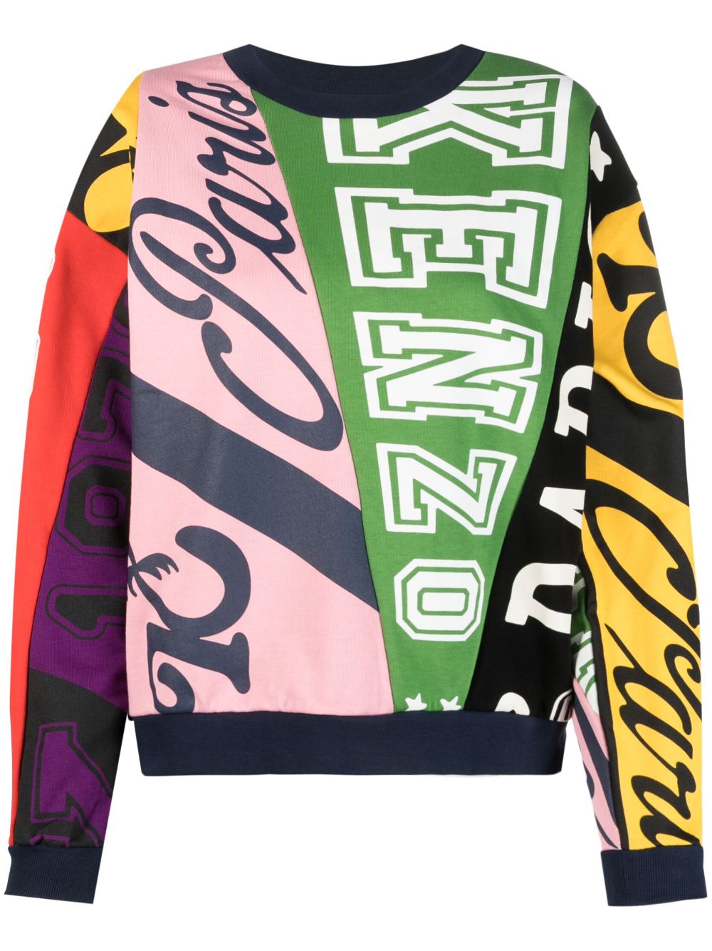 Kenzo Flag printed cotton sweatshirt - Blue von Kenzo