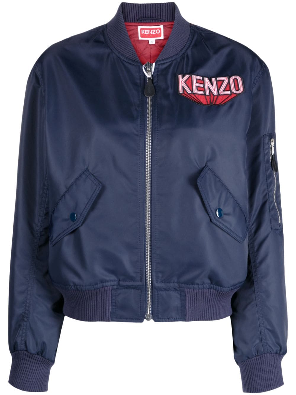 Kenzo 3D logo-appliqué bomber jacket - Blue von Kenzo