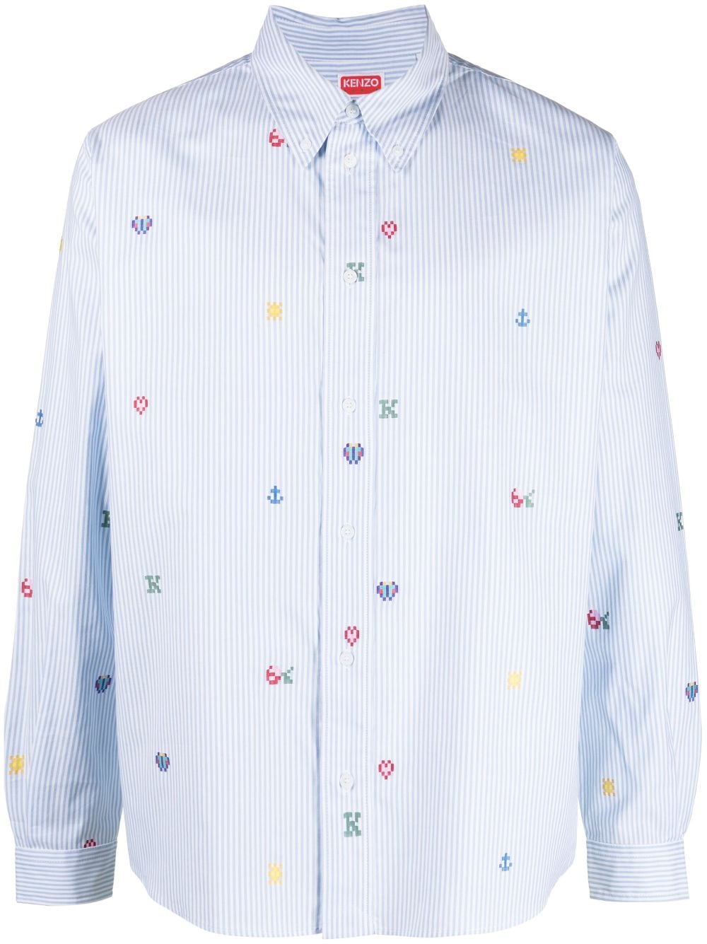 Kenzo Kenzo Pixel striped shirt - Blue von Kenzo