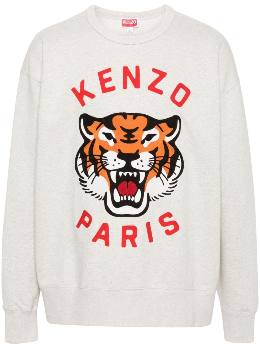 Kenzo Lucky Tiger cotton sweatshirt - Neutrals von Kenzo