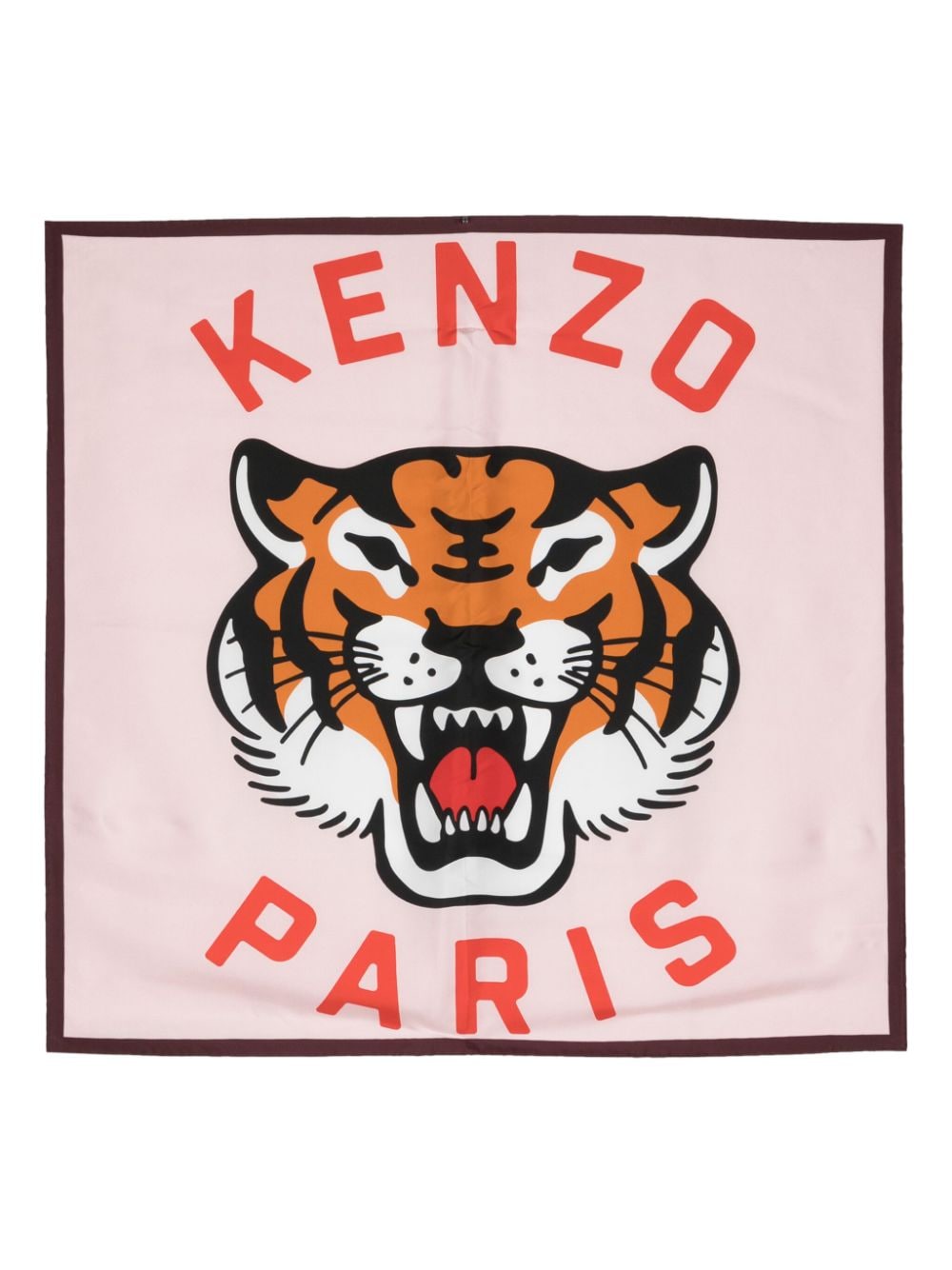 Kenzo Lucky Tiger silk scarf - Purple von Kenzo