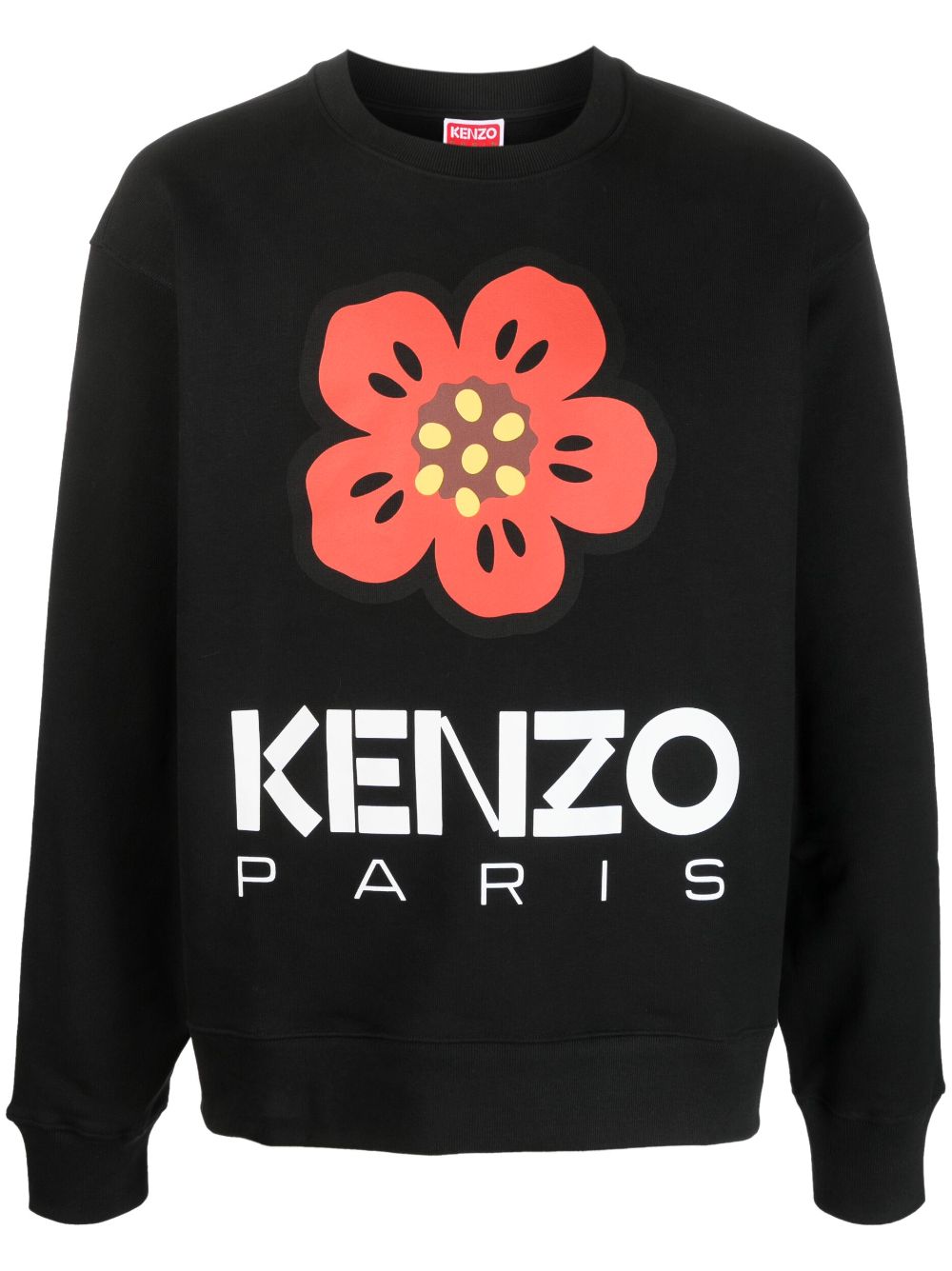 Kenzo Poppy cotton sweatshirt - Black von Kenzo