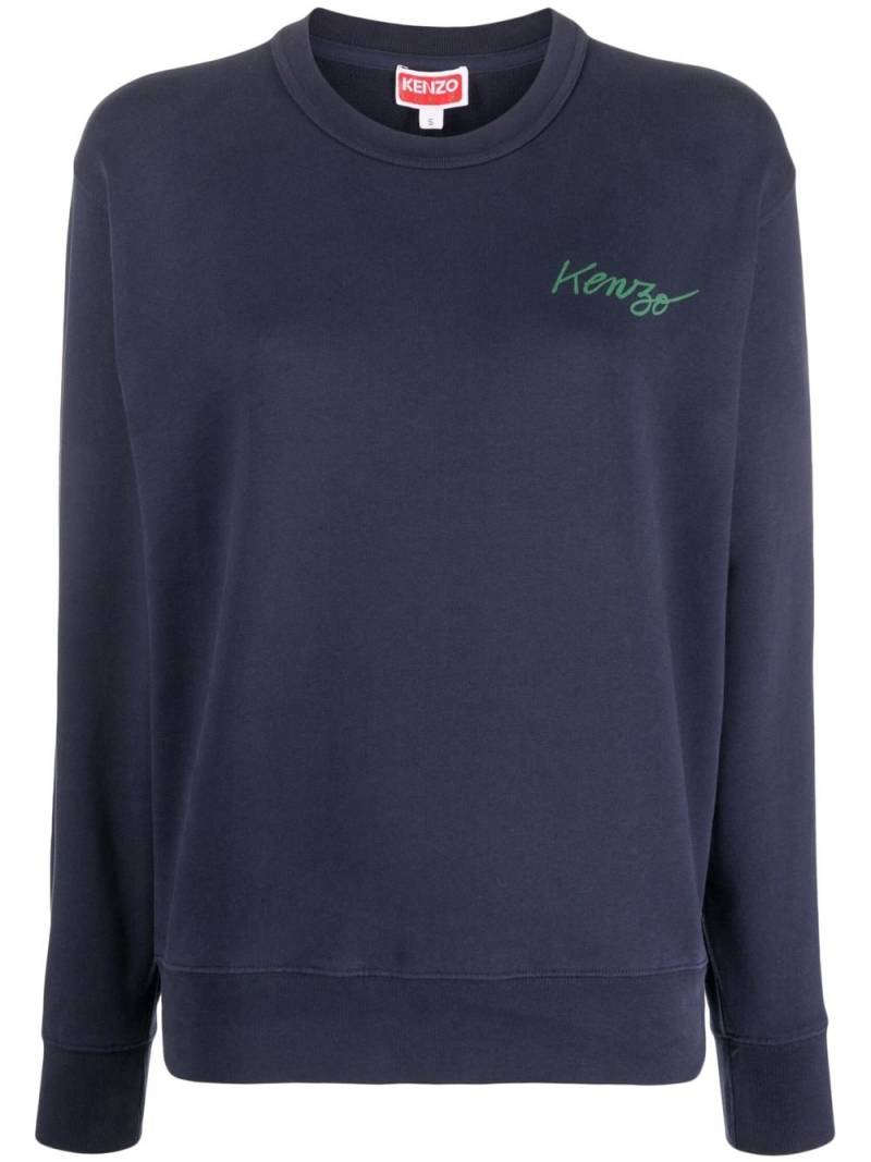 Kenzo Poppy-print cotton sweatshirt - Blue von Kenzo