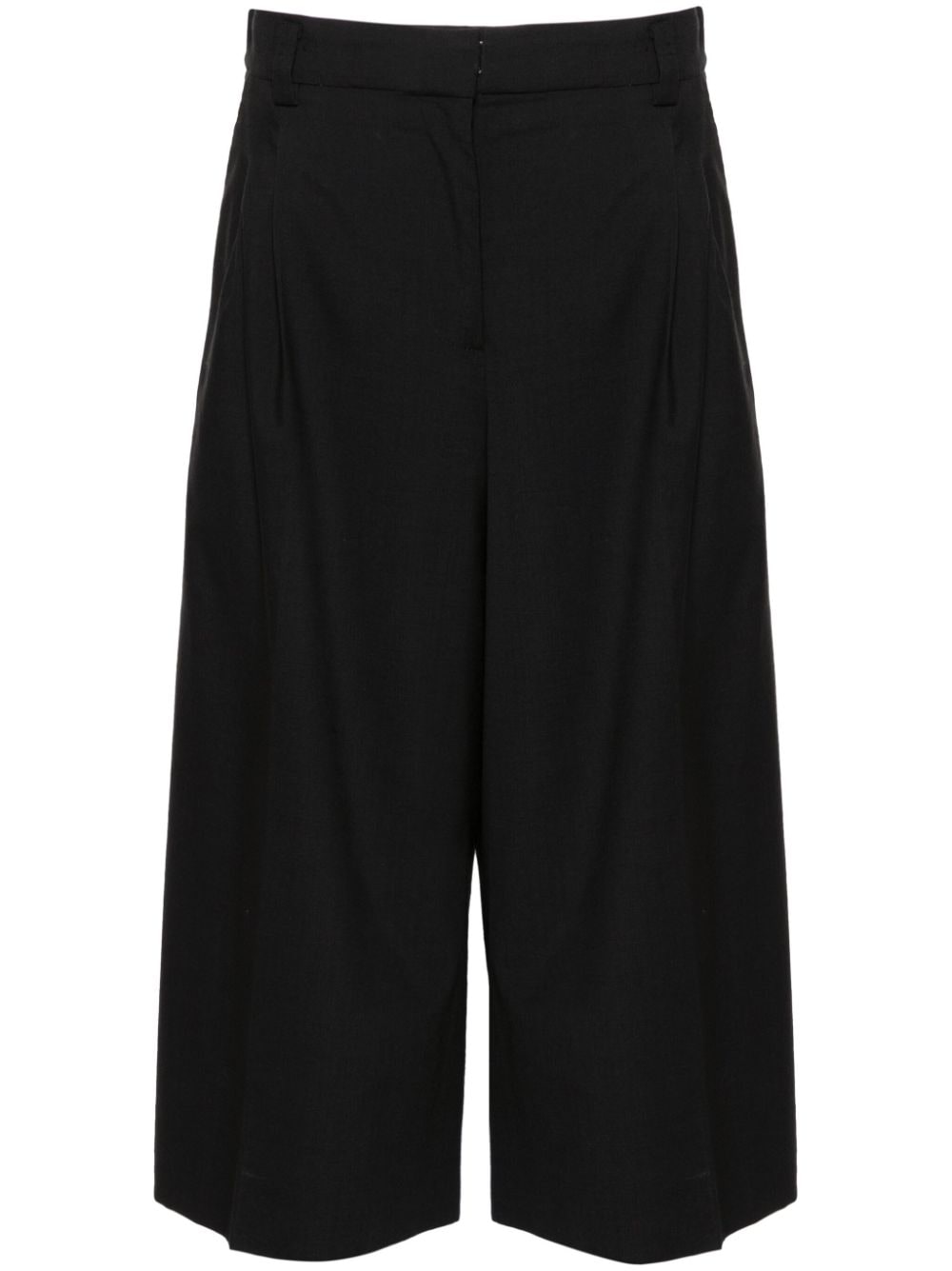 Kenzo Solid high-waist cropped trousers - Black von Kenzo