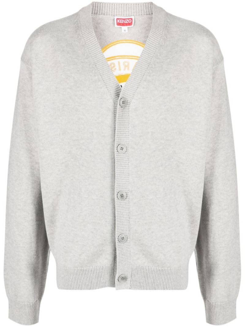 Kenzo Tiger Academy V-neck cardigan - Grey von Kenzo