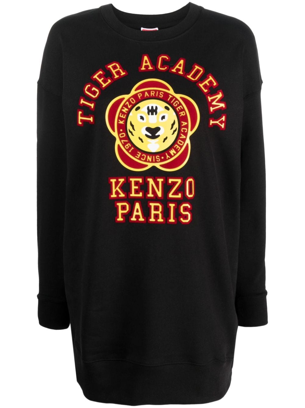 Kenzo Tiger Academy sweatshirt minidress - Black von Kenzo