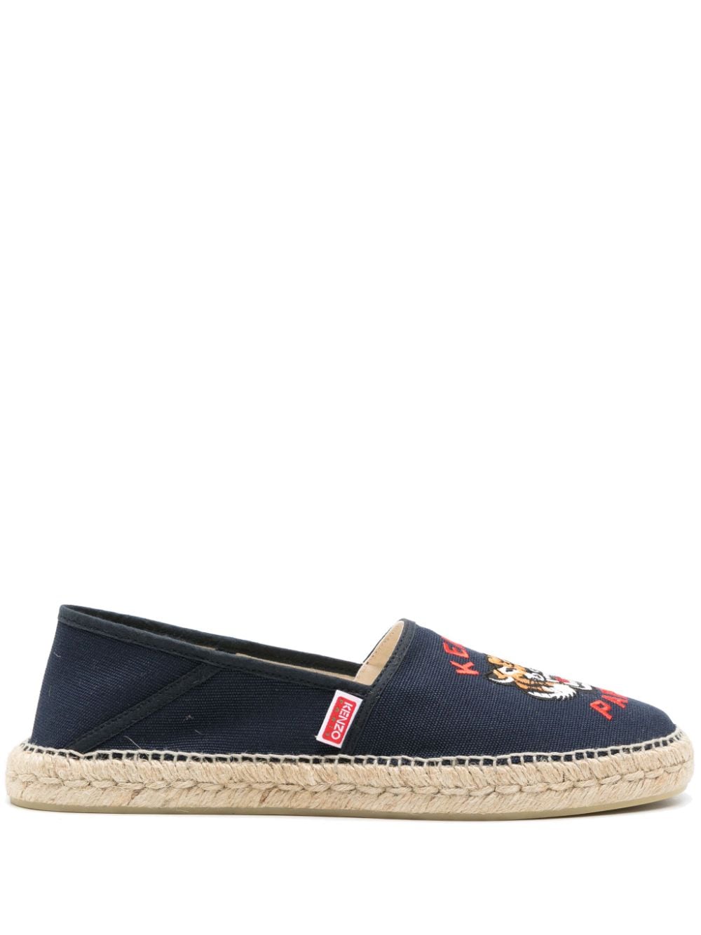 Kenzo Tiger Head embroidered espadrilles - Blue von Kenzo