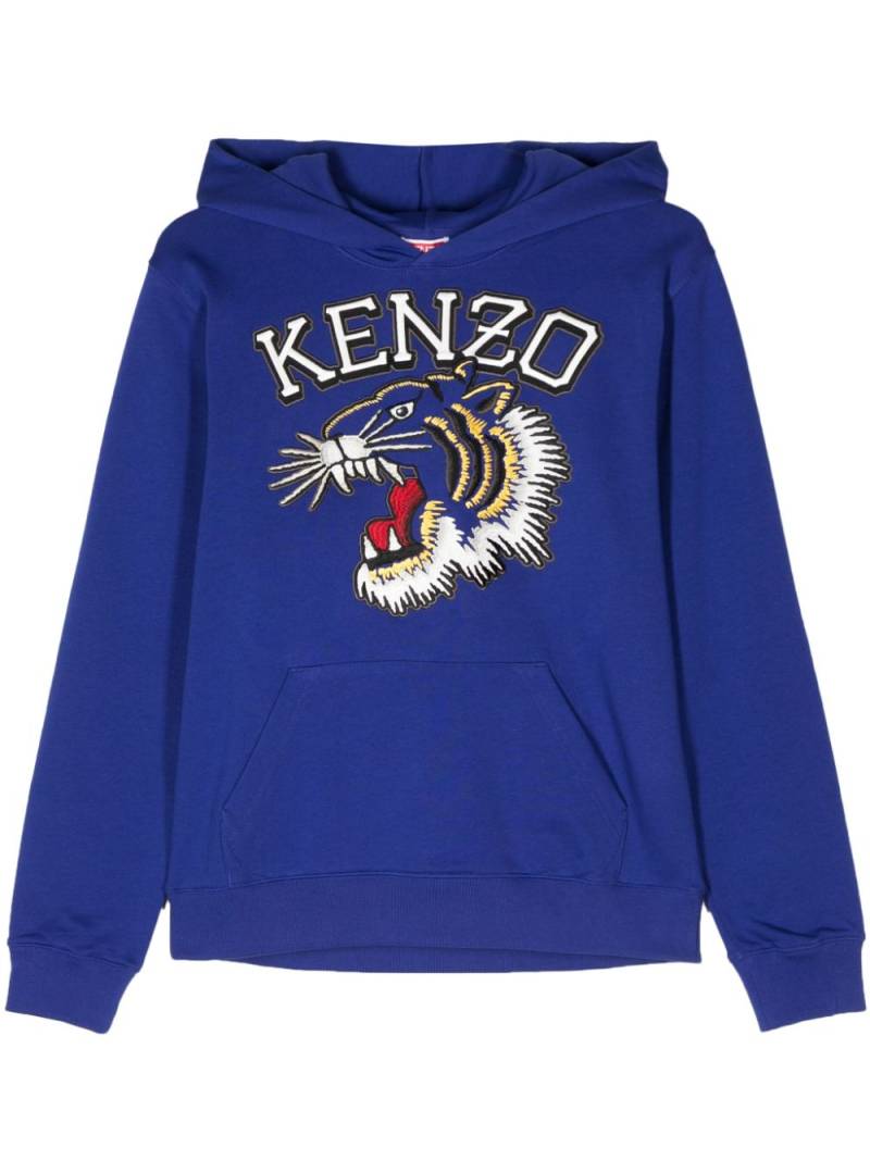 Kenzo Tiger Varsity cotton hoodie - Blue von Kenzo