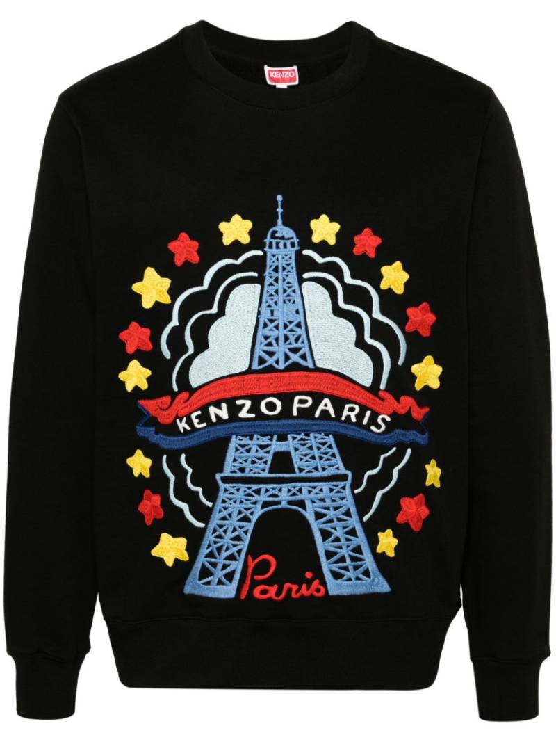 Kenzo Varsity Drawn graphic-embroidered sweatshirt - Black von Kenzo