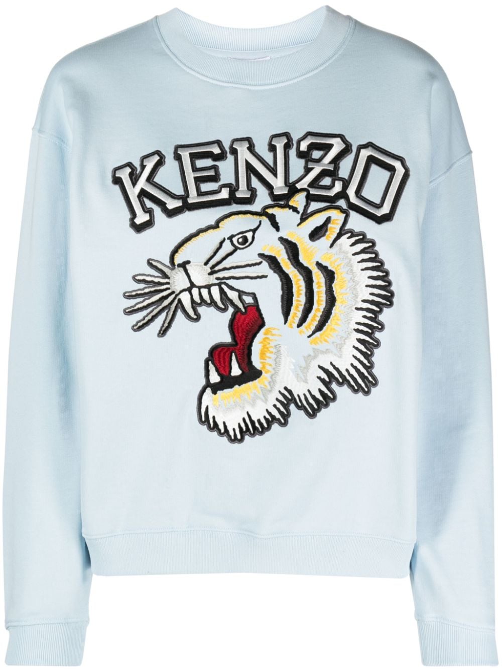 Kenzo Varsity Jungle Tiger logo-embroidered sweatshirt - Blue von Kenzo