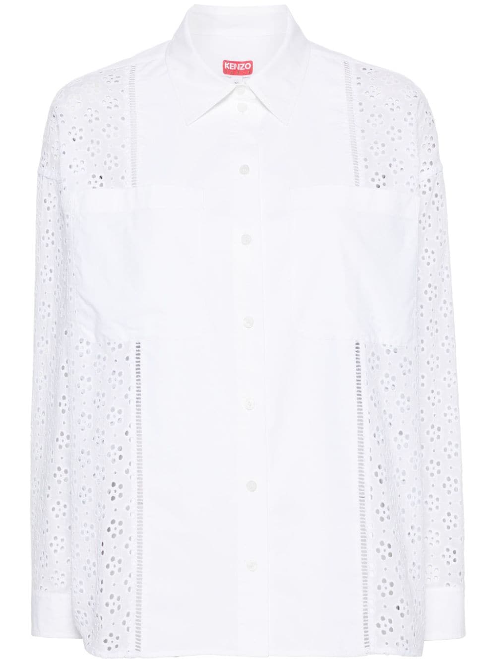 Kenzo broderie anglaise shirt - White von Kenzo