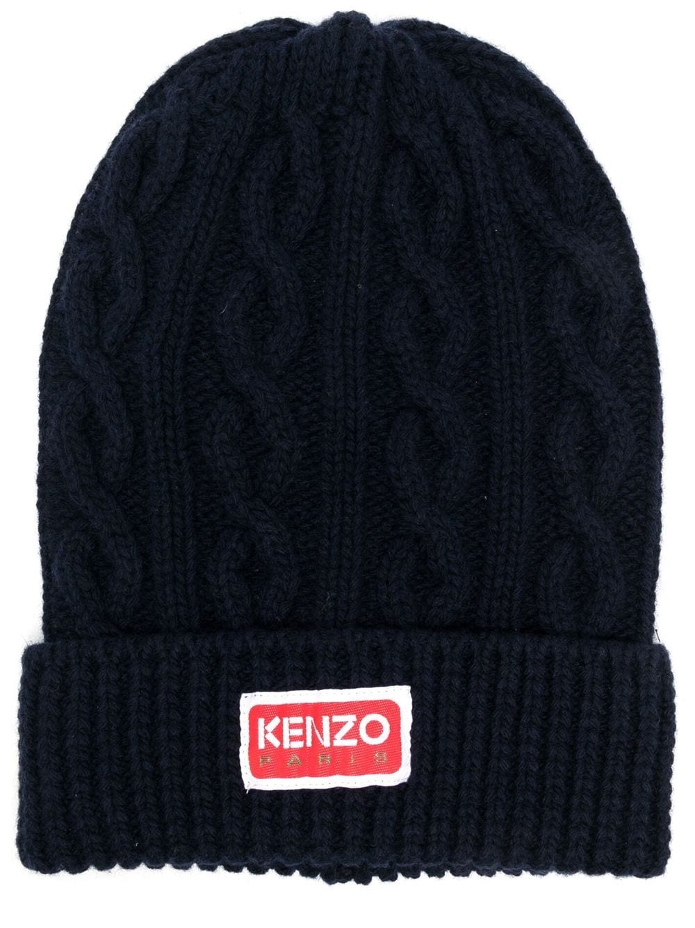 Kenzo cable-knit wool beanie - Blue von Kenzo