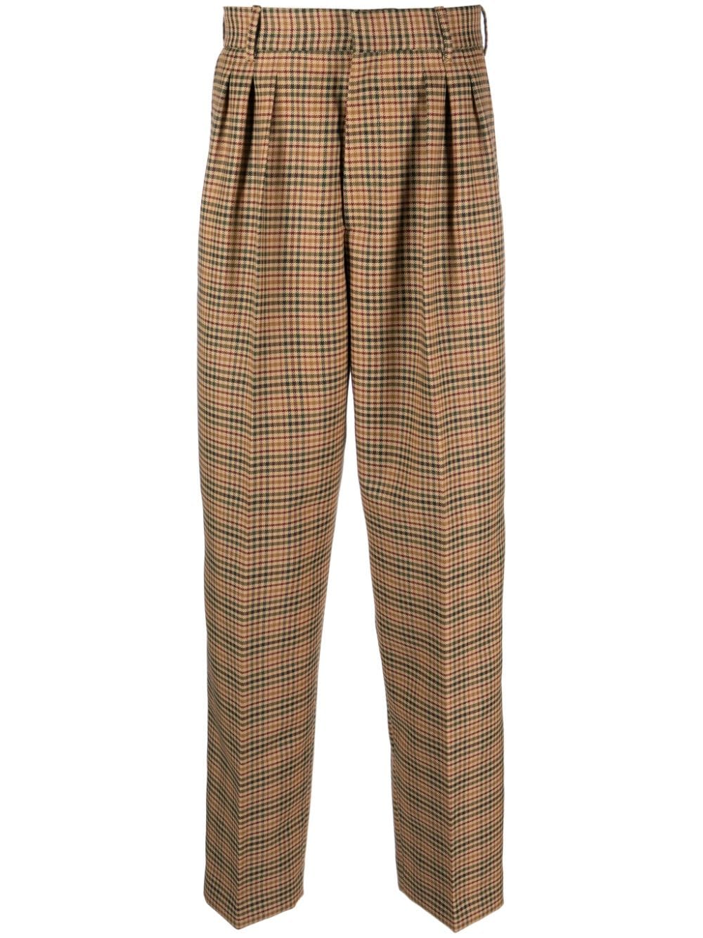 Kenzo checkered pleated tailored trousers - Neutrals von Kenzo