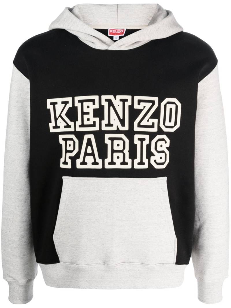 Kenzo colour-block stretch-cotton hoodie - Black von Kenzo