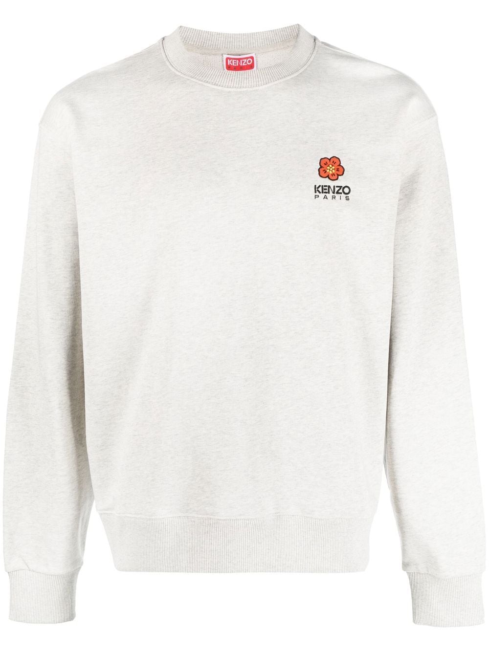 Kenzo cotton embroidered-logo sweatshirt - Grey von Kenzo