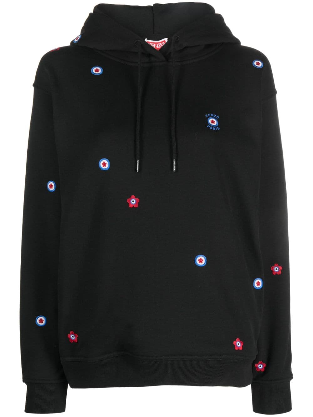 Kenzo embroidered-design cotton hoodie - Black von Kenzo