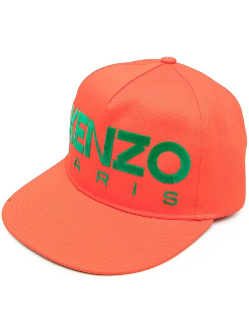 Kenzo embroidered-logo flat-peak cap - Orange von Kenzo
