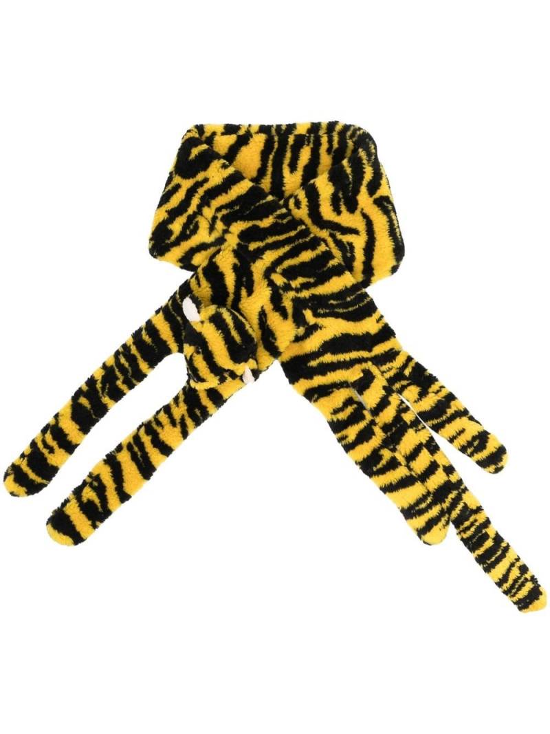 Kenzo faux-fur tiger scarf - Yellow von Kenzo