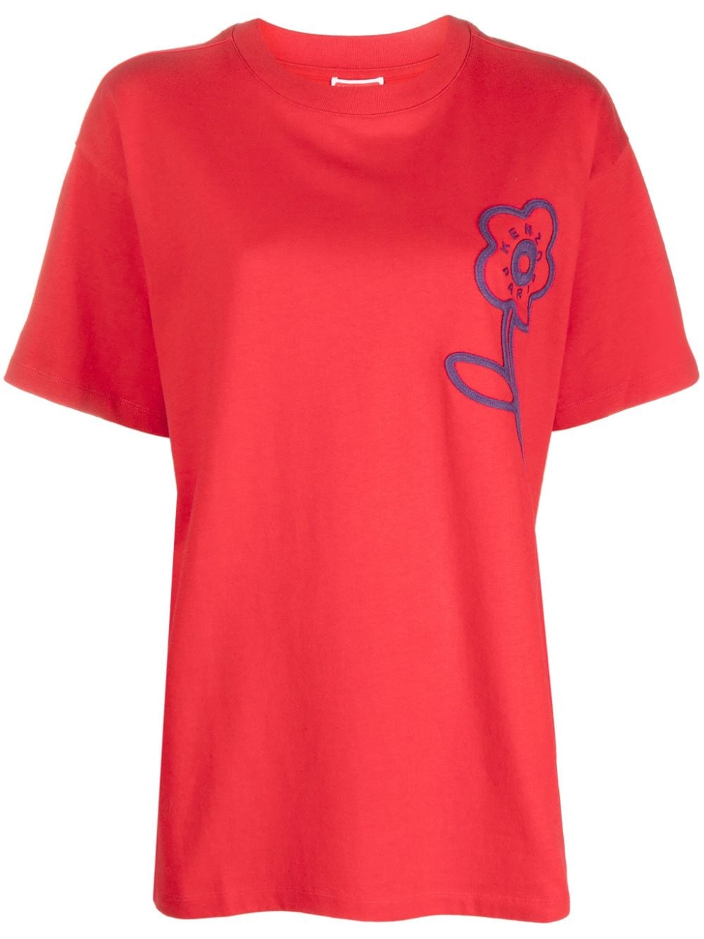 Kenzo floral-embroidered cotton T-shirt von Kenzo