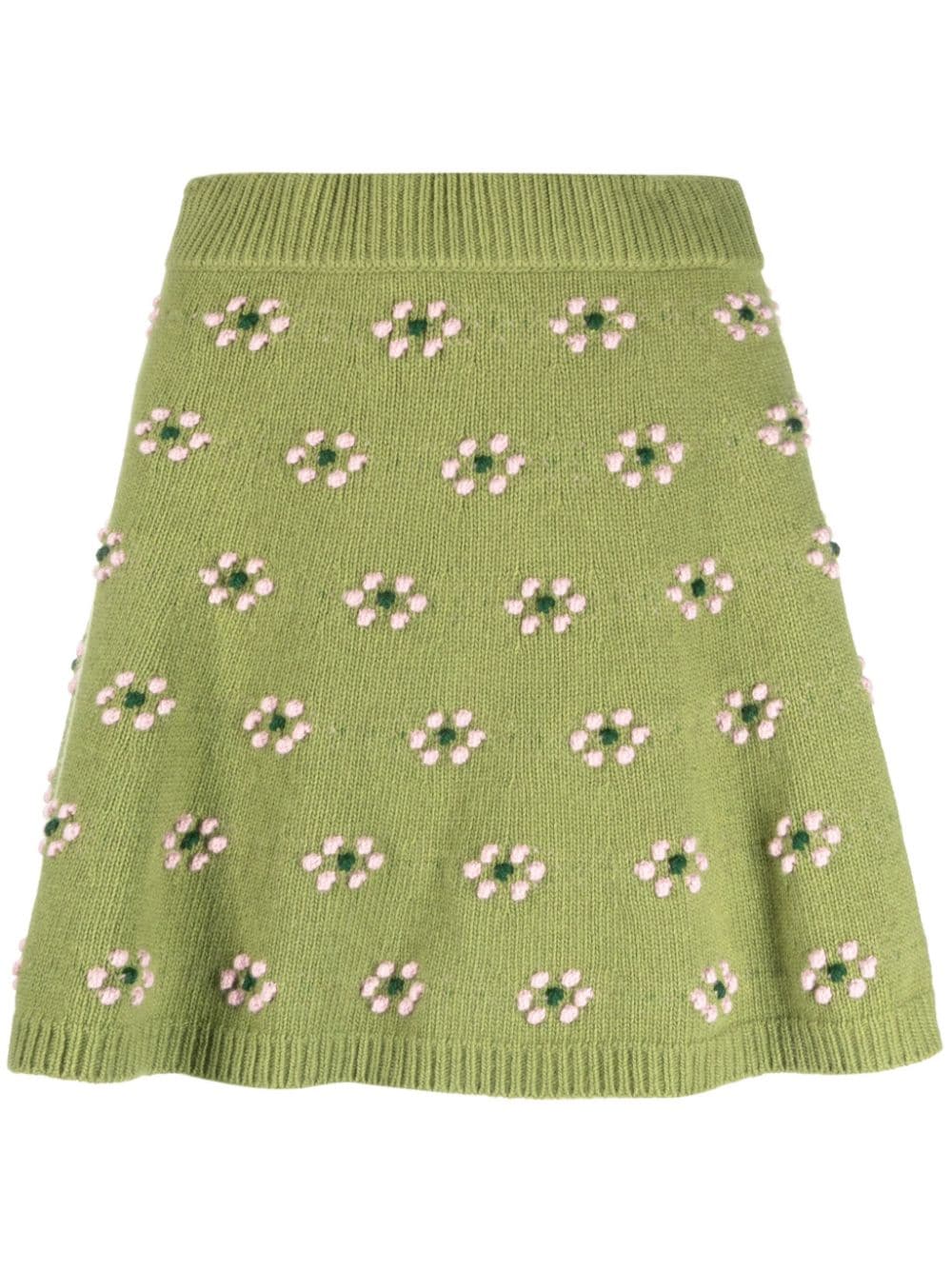 Kenzo floral-motif wool skirt - Green von Kenzo