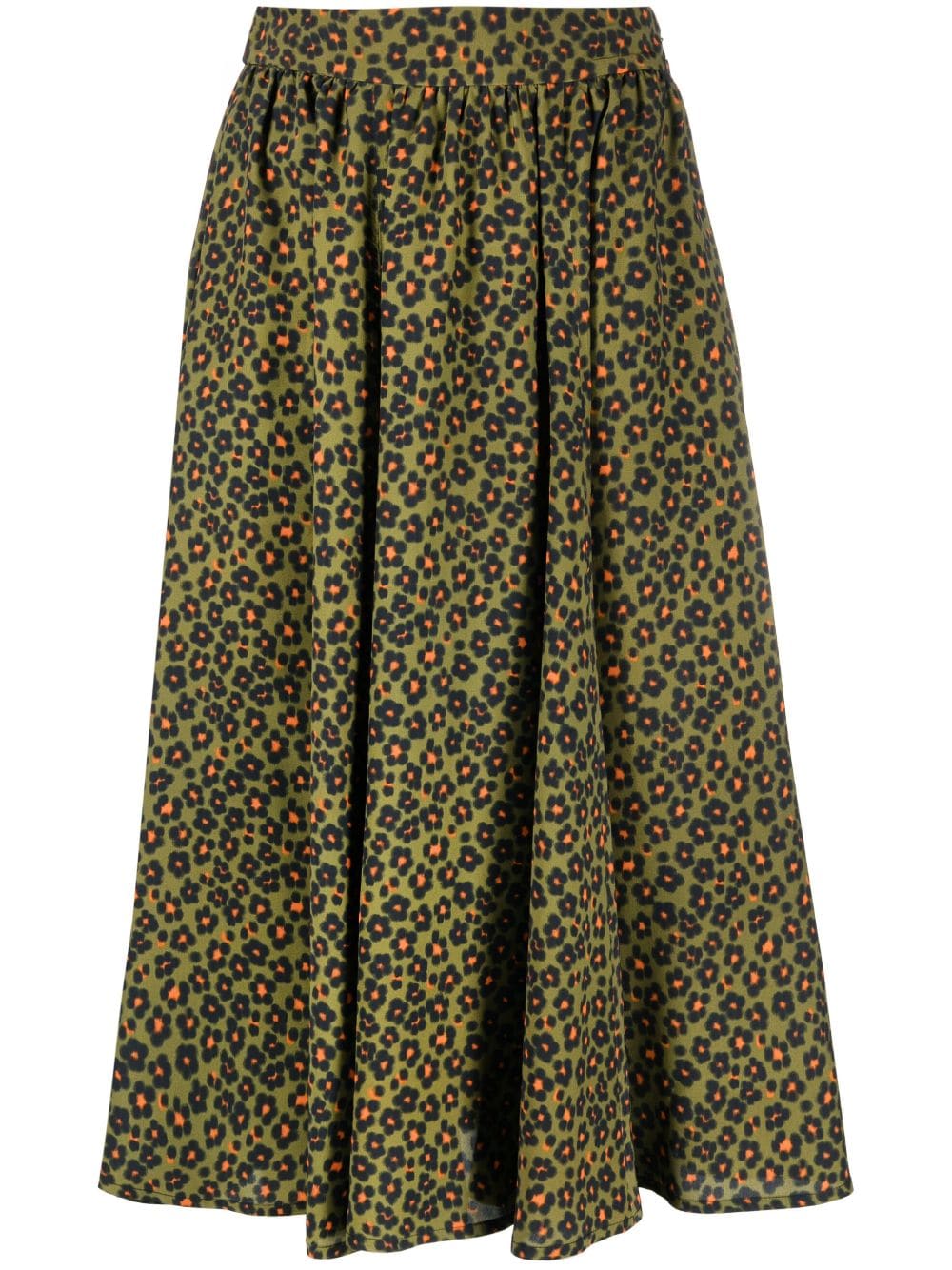 Kenzo floral-print midi skirt - Green von Kenzo