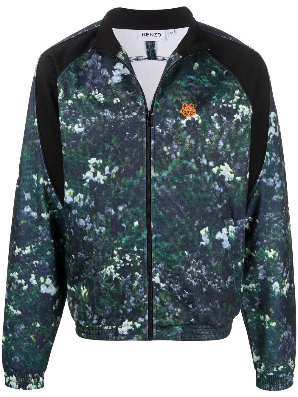 Kenzo floral-print zip-up jacket - Black von Kenzo