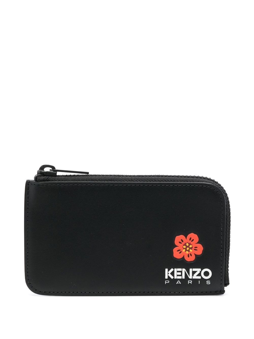 Kenzo floral-print zip wallet - Black von Kenzo