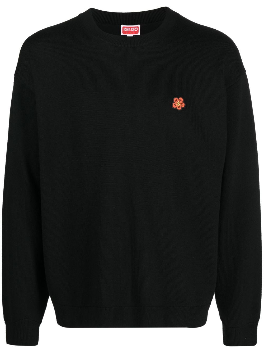 Kenzo flower-patch crew-neck sweatshirt - Black von Kenzo