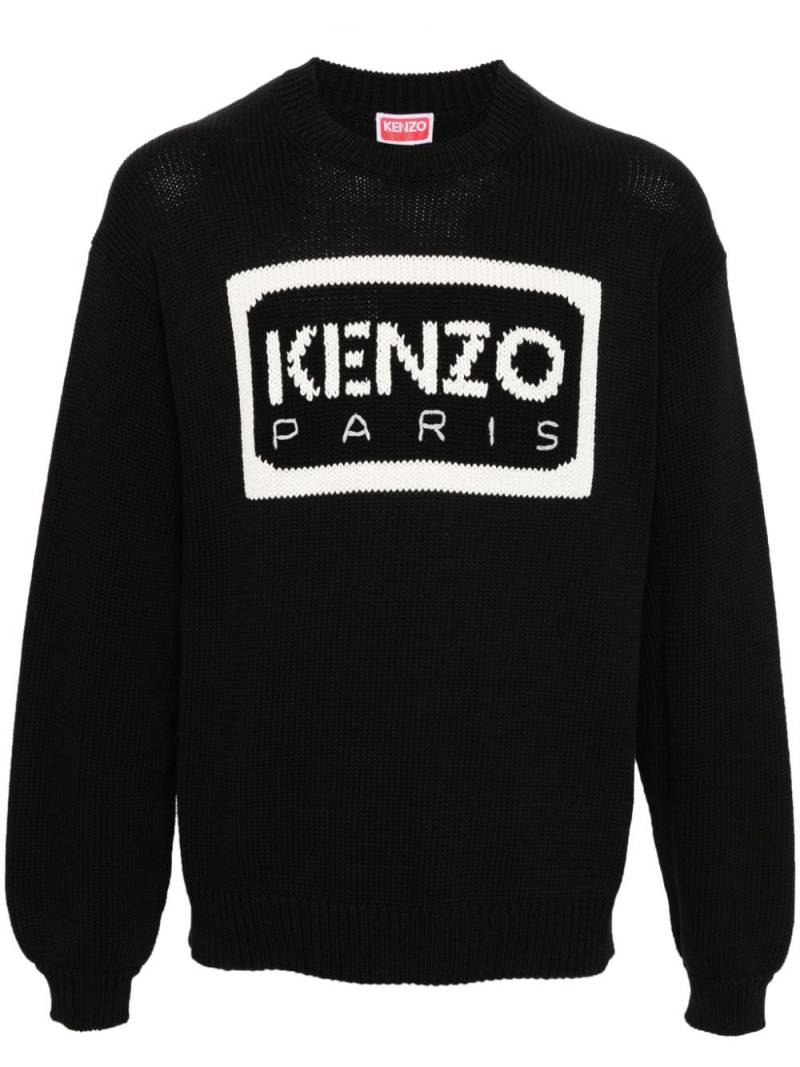 Kenzo intarsia-logo knit jumper - Black von Kenzo