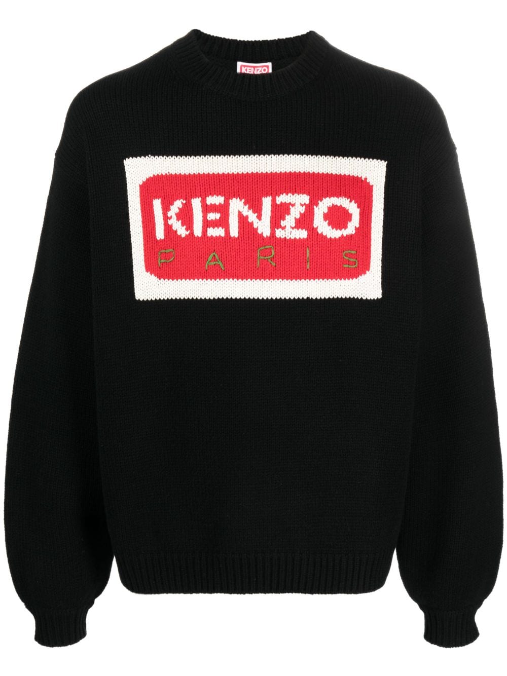 Kenzo logo-detail knit jumper - Black von Kenzo
