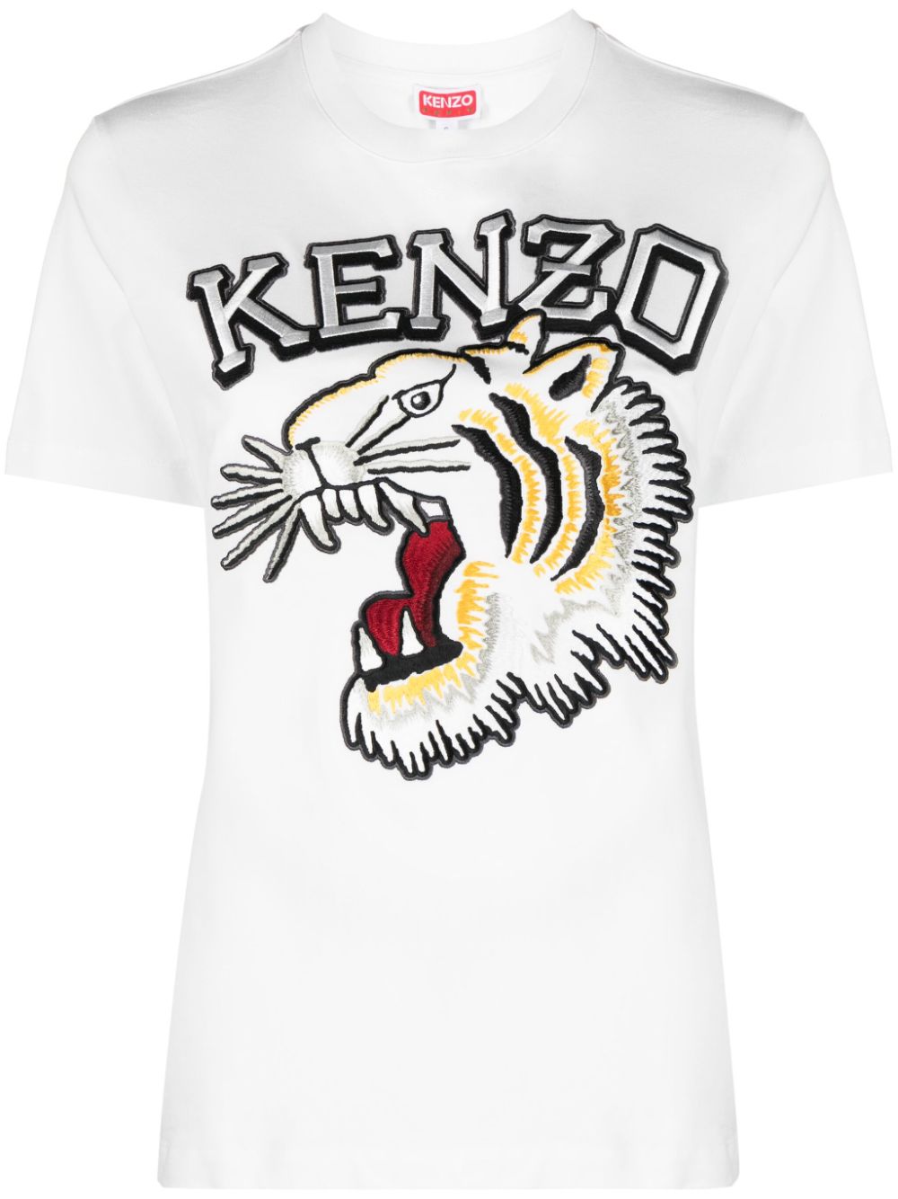 Kenzo logo-embroidered cotton T-shirt - White von Kenzo