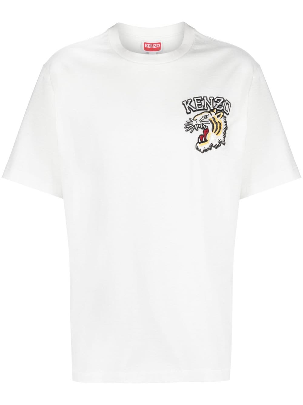 Kenzo logo-embroidered cotton T-shirt - White von Kenzo