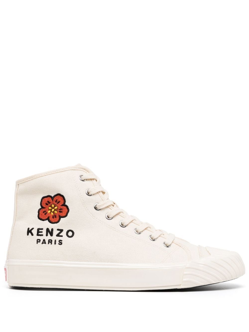 Kenzo logo-embroidered high-top sneakers - Neutrals von Kenzo