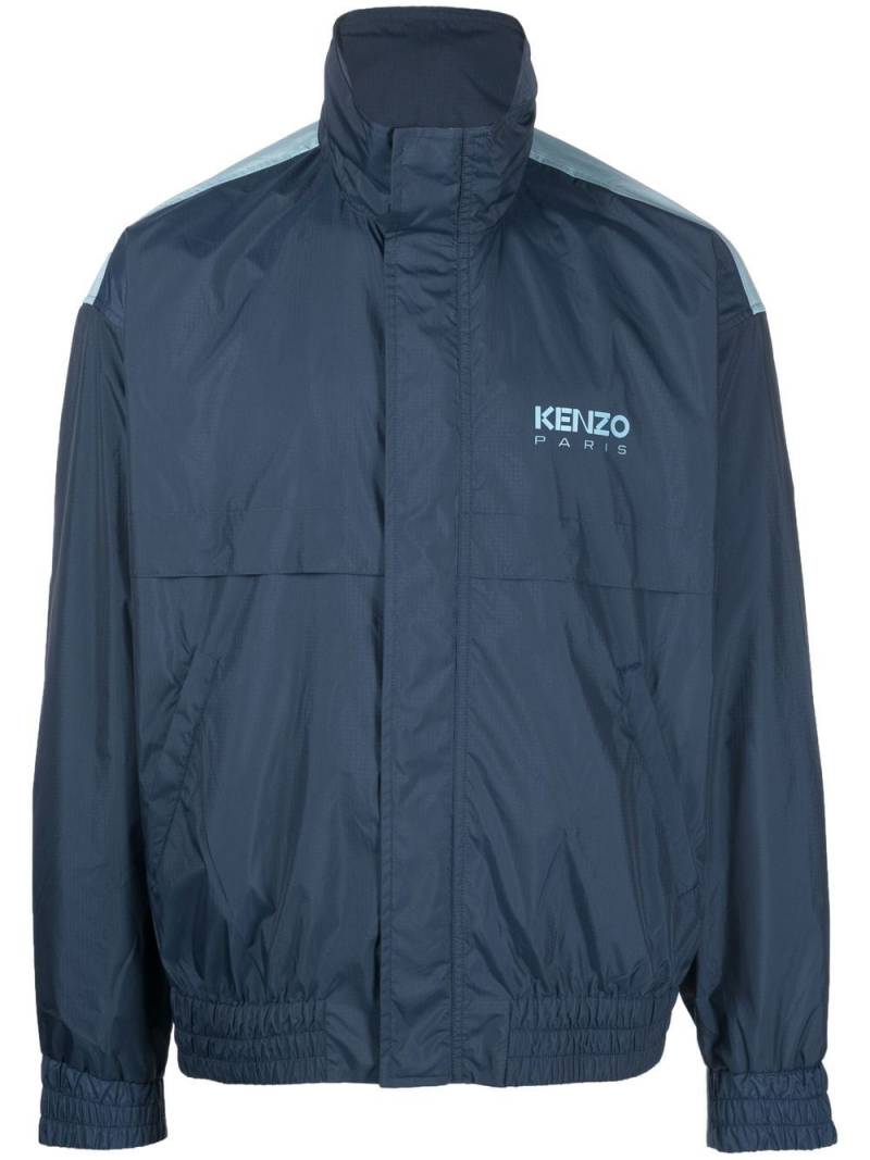 Kenzo logo-print jacket - Blue von Kenzo