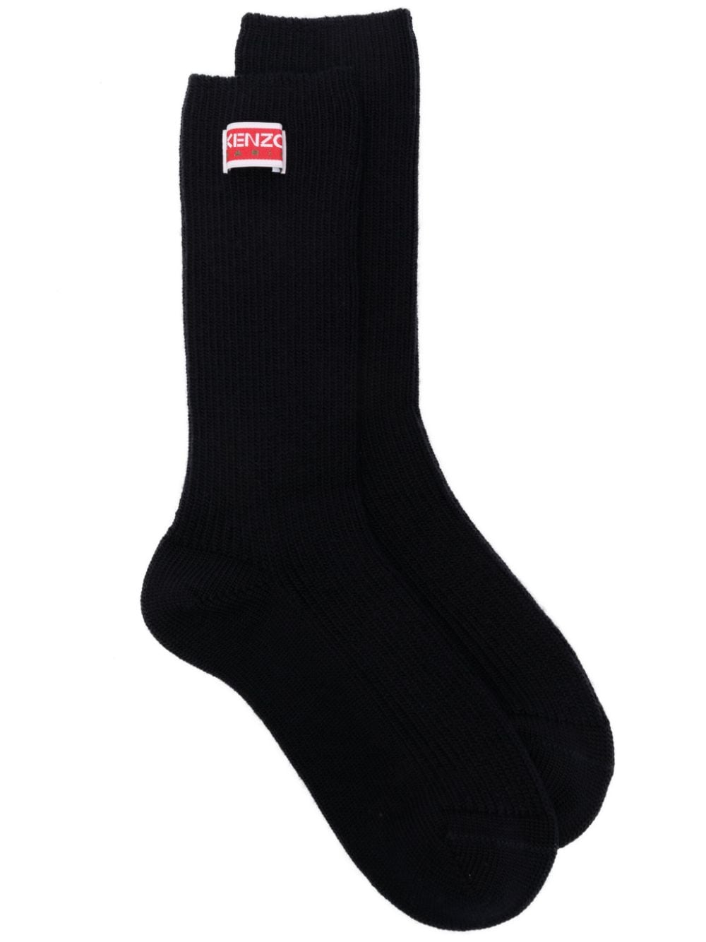 Kenzo logo-patch ankle socks - Black von Kenzo