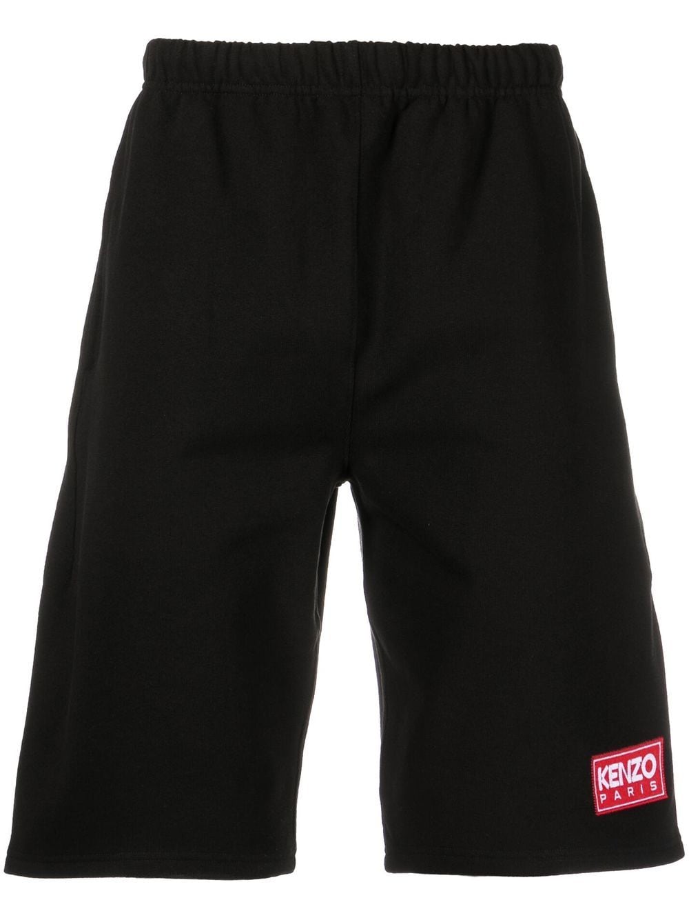 Kenzo logo-patch cotton shorts - Black von Kenzo