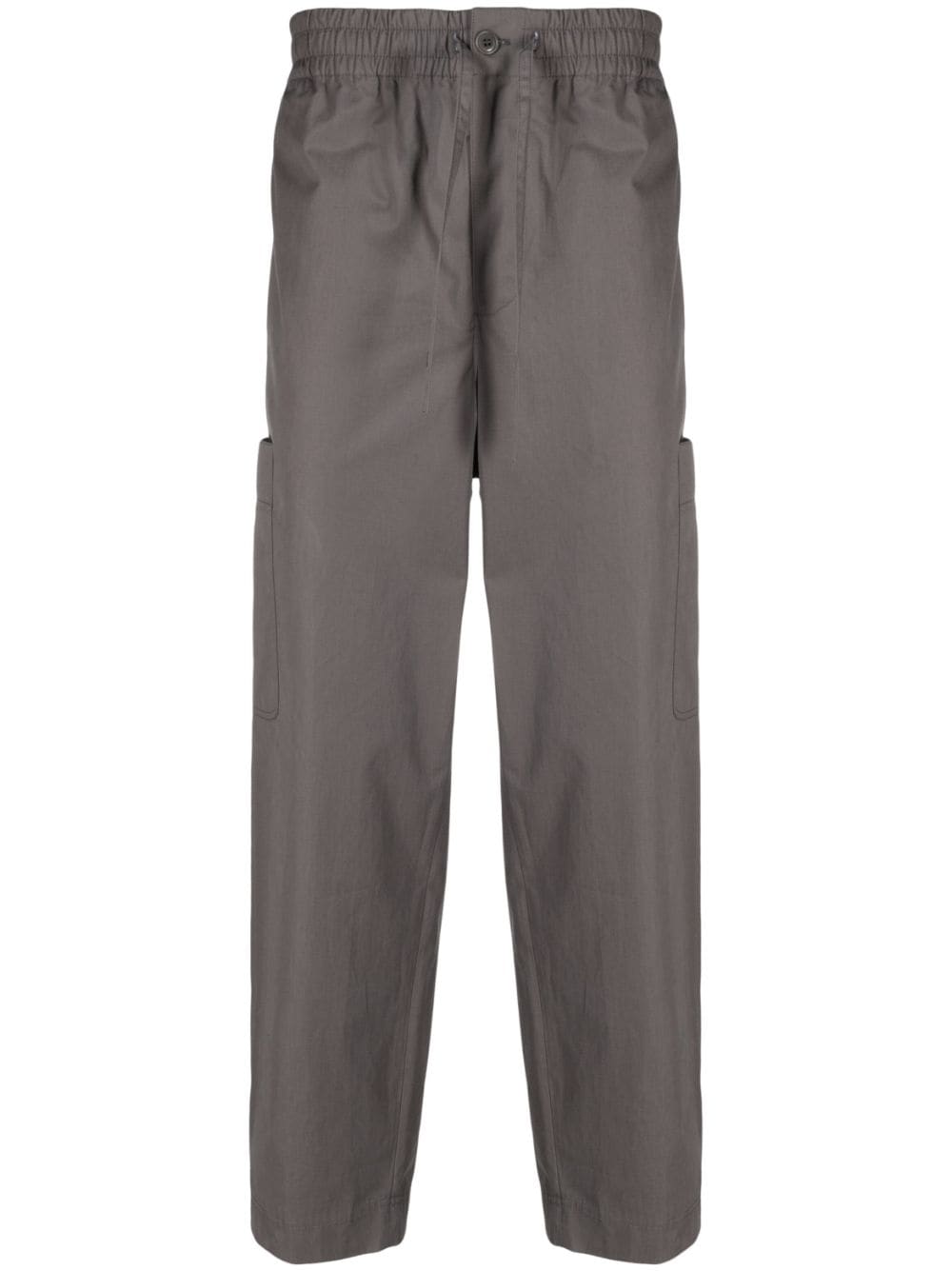 Kenzo logo-patch straight-leg trousers - Grey von Kenzo